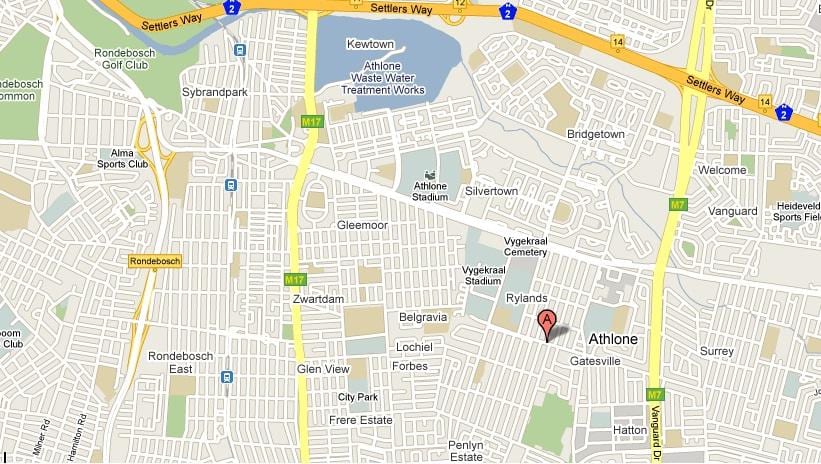 mapa de athlone Ciutat del Cap