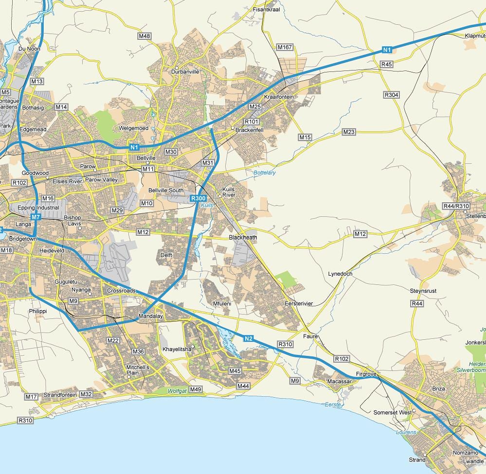mapa de blackheath Ciutat del Cap