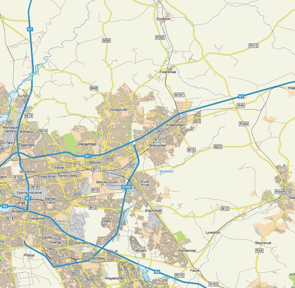 mapa de brackenfell Ciutat del Cap