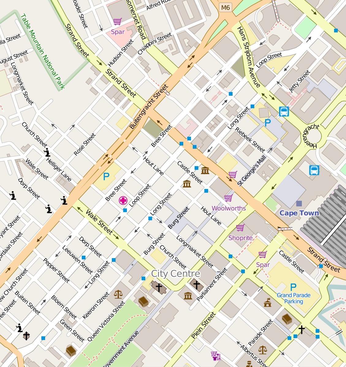 mapa de bree carrer Ciutat del Cap