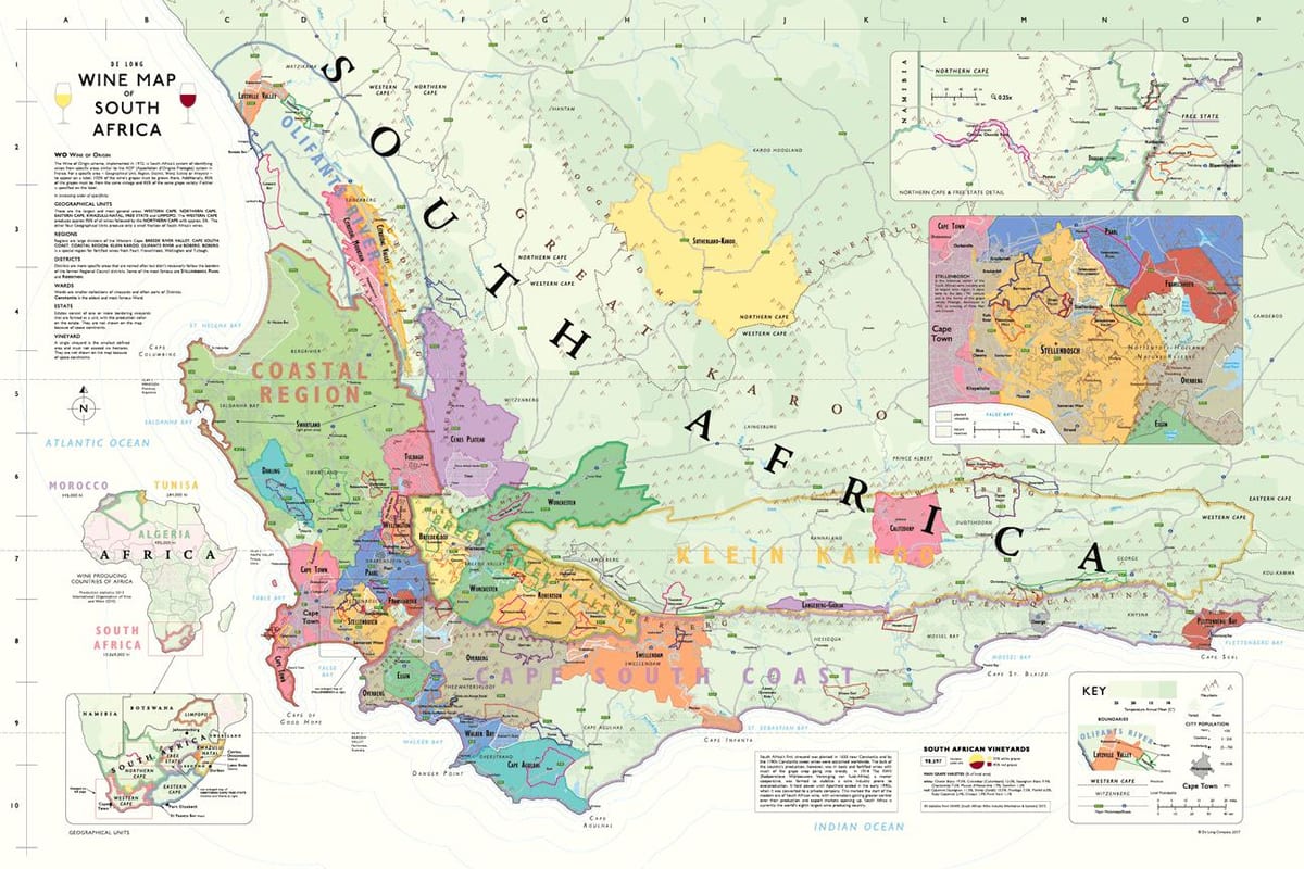mapa de franschhoek cellers