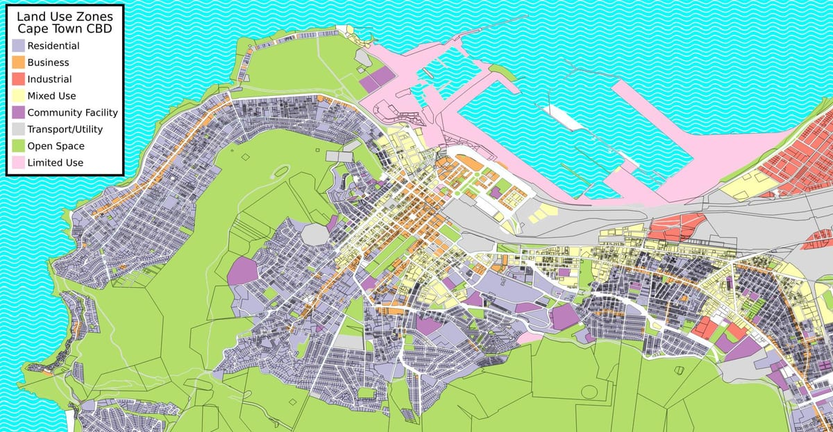 cbd de Ciutat del Cap mapa