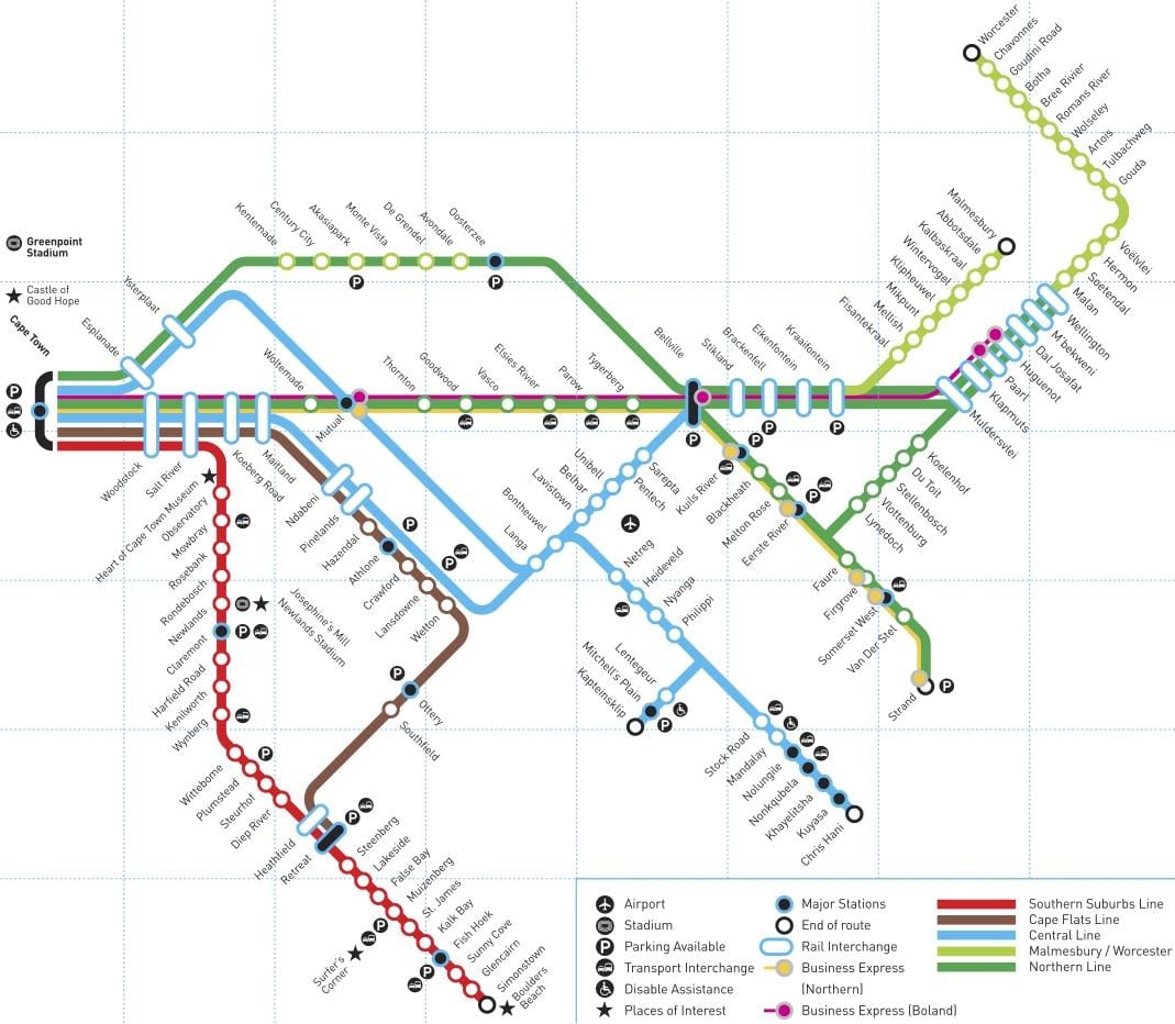 Ciutat del cap estació mapa