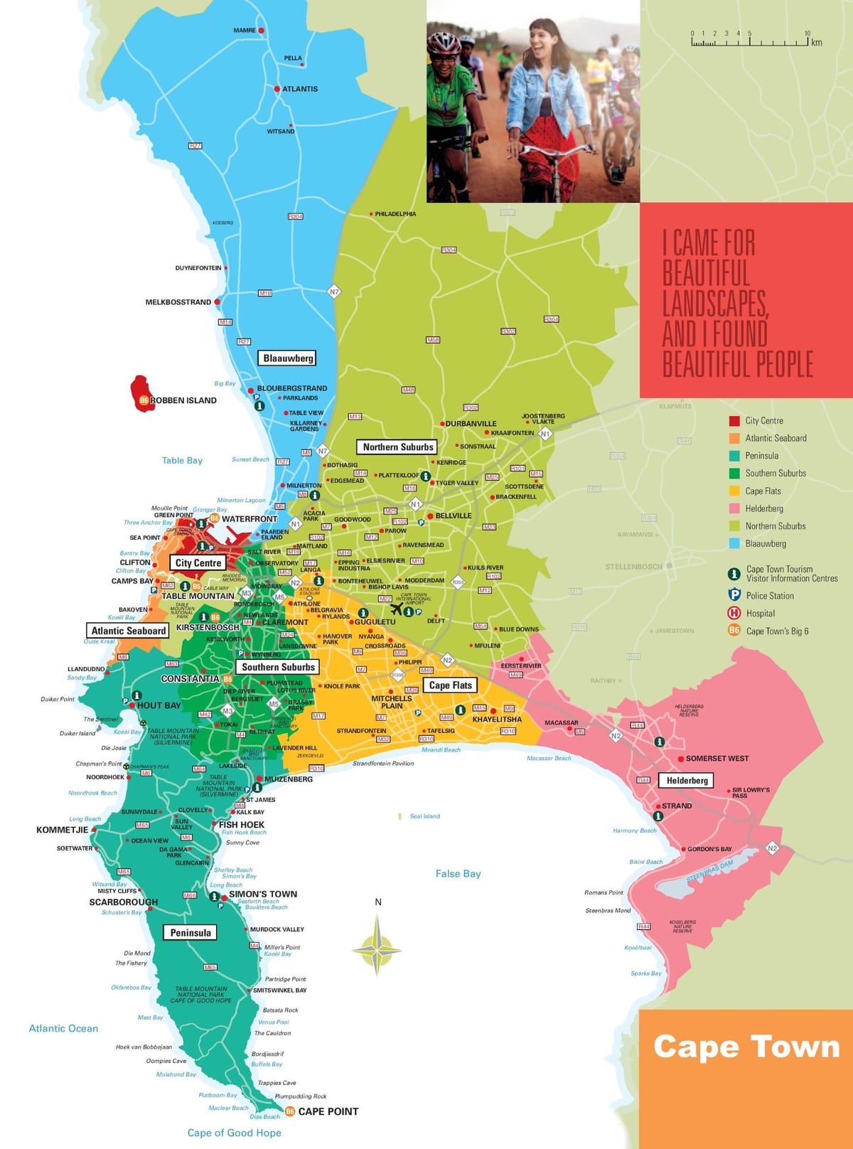 mapa de Ciutat del Cap i els suburbis