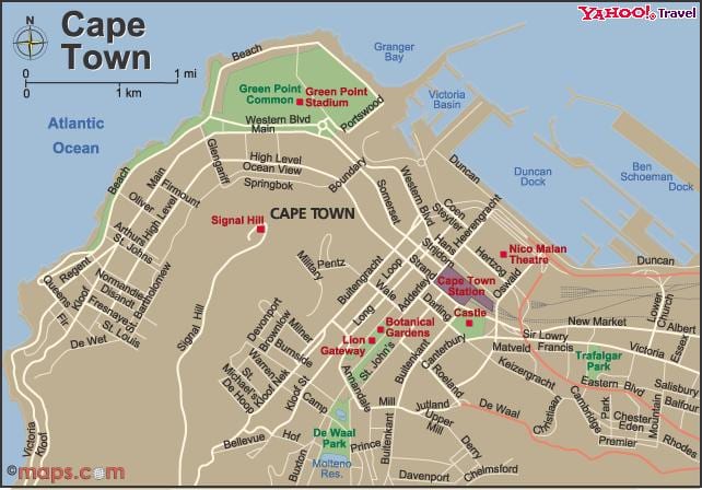 ciutat del Cap mapa espectador