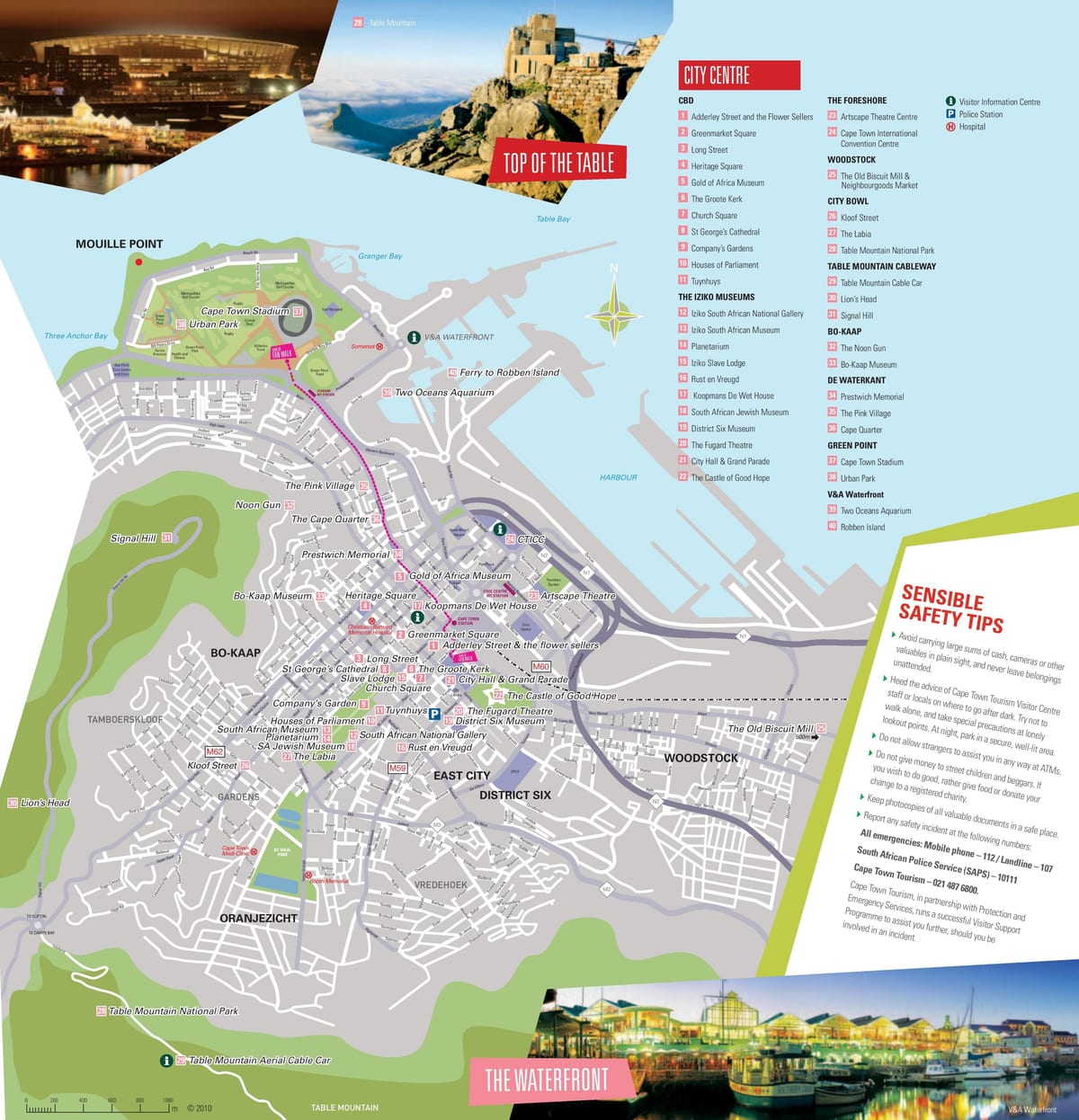 ciutat, turisme de Ciutat del Cap mapa