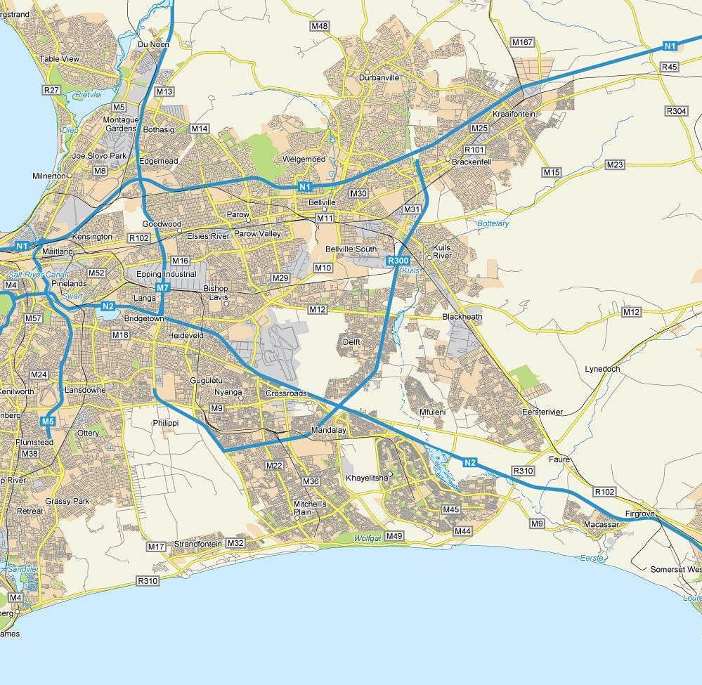 mapa de delft Ciutat del Cap