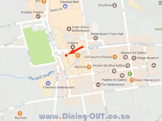 mapa de dorp carrer Ciutat del Cap
