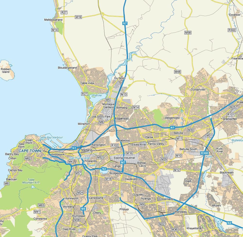 mapa de edgemead Ciutat del Cap