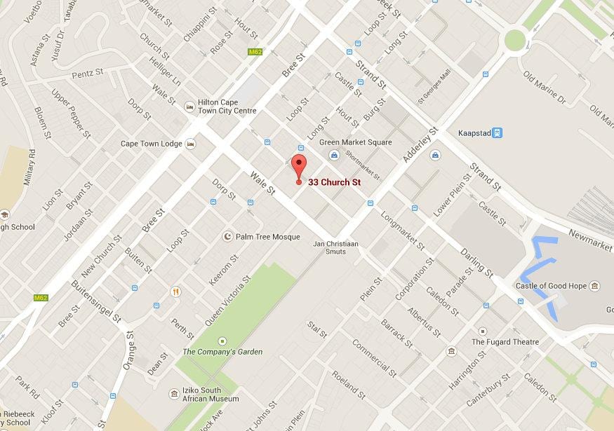 mapa de l'església carrer de Ciutat del Cap 