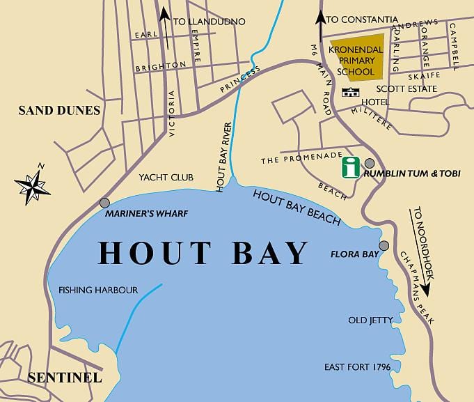 mapa de hout bay mapa de Ciutat del Cap