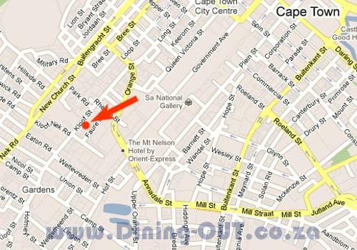 mapa de kloof street, Ciutat del Cap