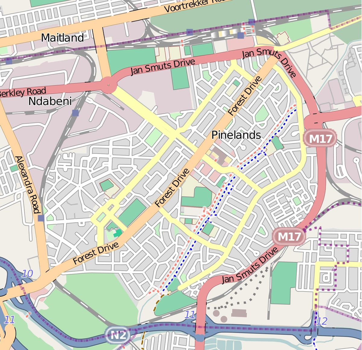 mapa de maitland Ciutat del Cap