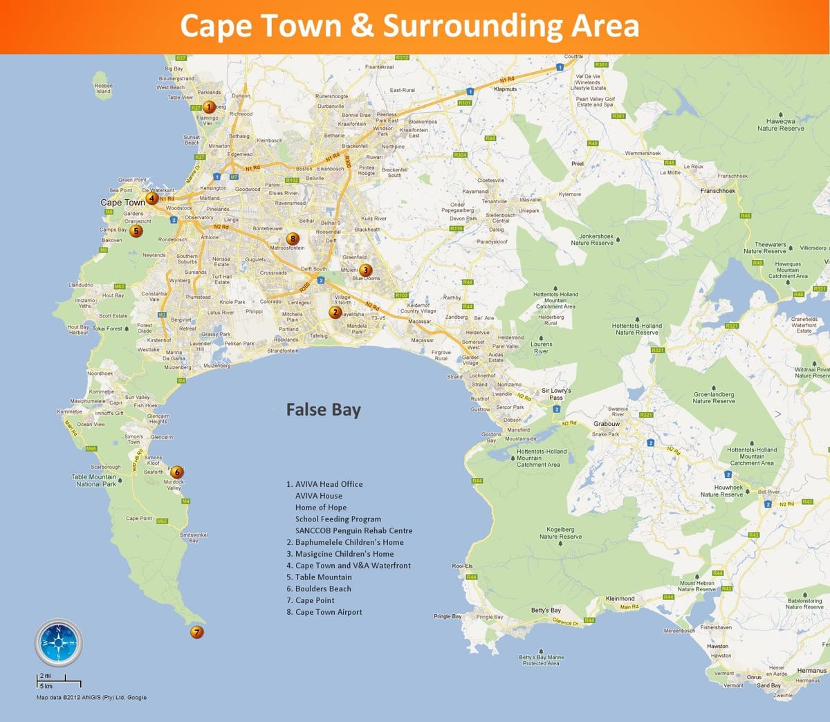 mapa del Cap de la Vila i voltants