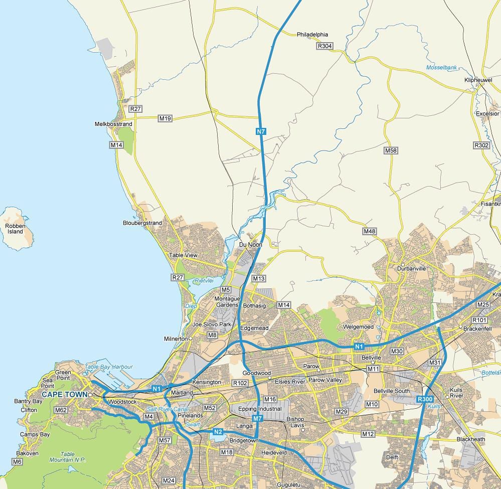 mapa de dunoon Ciutat del Cap
