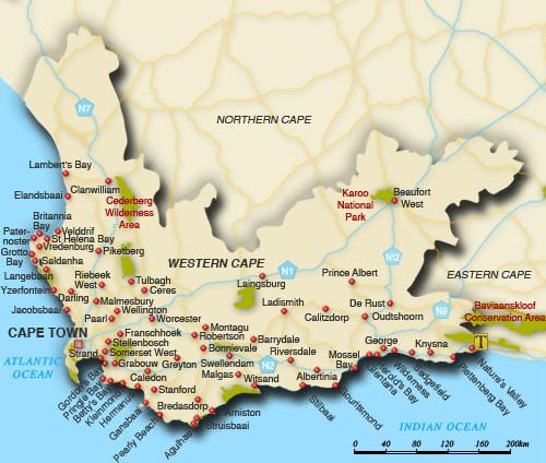 cap occidental platges mapa