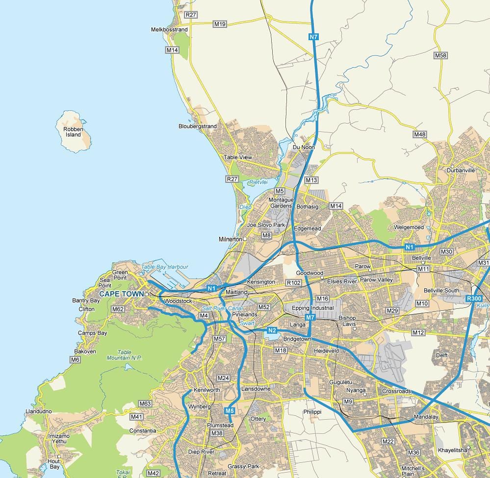 milnerton Ciutat del Cap mapa