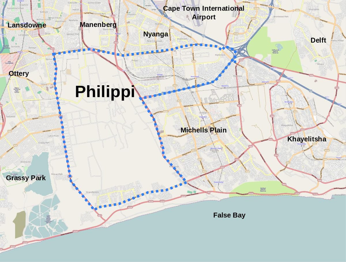 mapa de philippi Ciutat del Cap