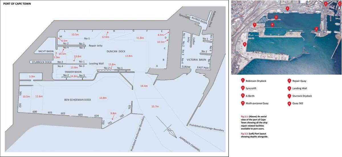 mapa del port de Ciutat del Cap