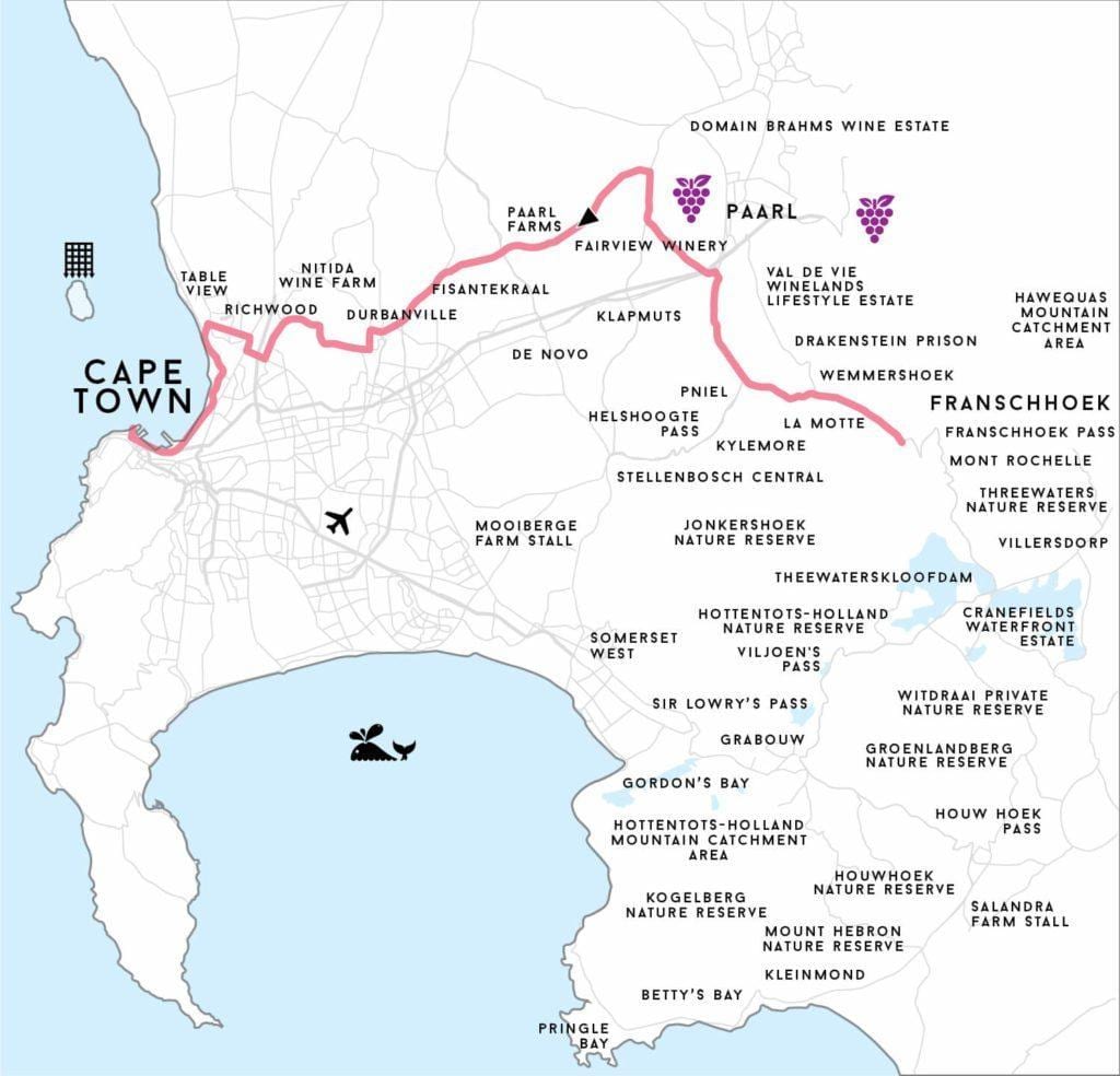 mapa de richwood Ciutat del Cap 