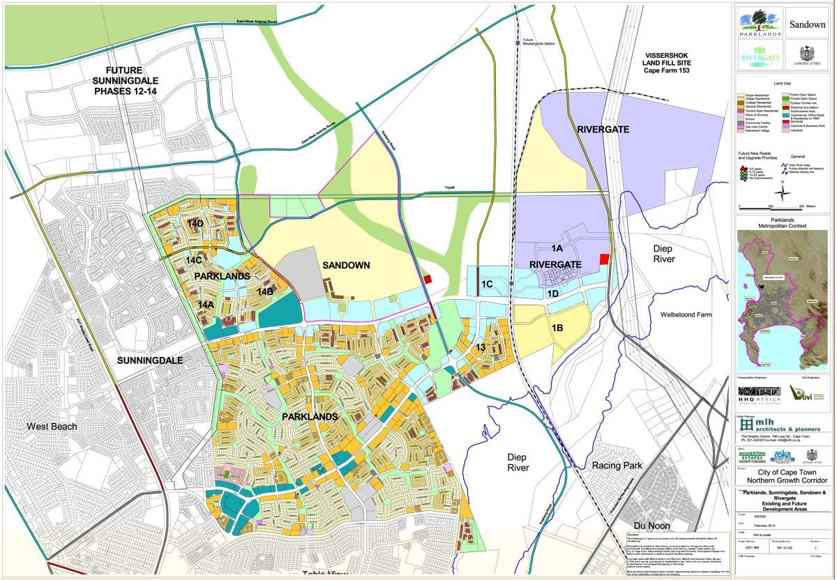 mapa de zones verdes Ciutat del Cap 