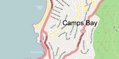 Mapa dels camps de la badia de Ciutat del Cap