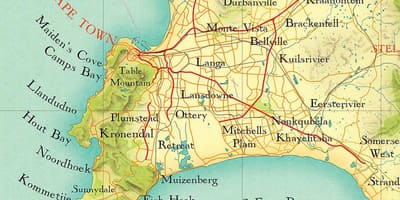 Ciutat del cap mapa de localització