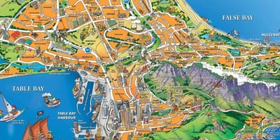 Mapa de Ciutat del Cap del port