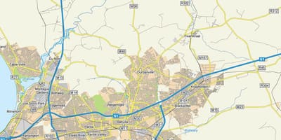 Mapa de durbanville suburbis