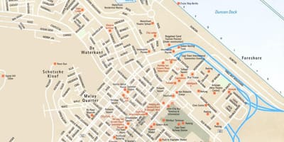 Carrer mapa de Ciutat del Cap Sud-Àfrica