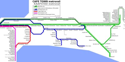 Mapa de Cape Town metro