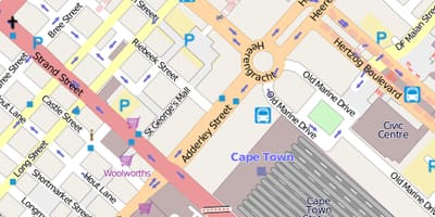 Mapa de heerengracht carrer Ciutat del Cap