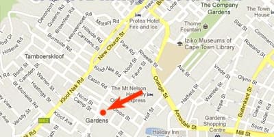 Mapa de jardins, el centre comercial de Ciutat del Cap