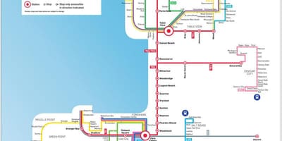 Ciutat del cap myciti autobús mapa de rutes