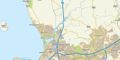Mapa de dunoon Ciutat del Cap