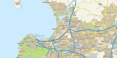 Mapa de milnerton i envolta