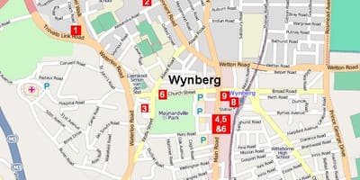  mapa de wynberg Ciutat del Cap