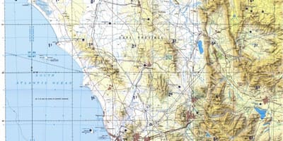Ciutat del cap mapa topogràfic