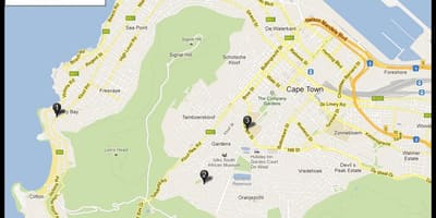 Mapa del centre de Ciutat del Cap
