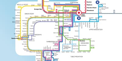 Ciutat del cap autobús mapa