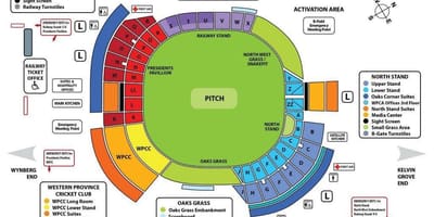 Newlands cricket estadi mapa