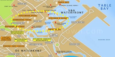V&a Ciutat del Cap passeig marítim mapa
