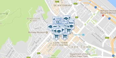 Mapa de shortmarket carrer Ciutat del Cap
