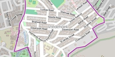 Mapa de vredehoek Ciutat del Cap