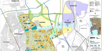 Mapa de zones verdes Ciutat del Cap 